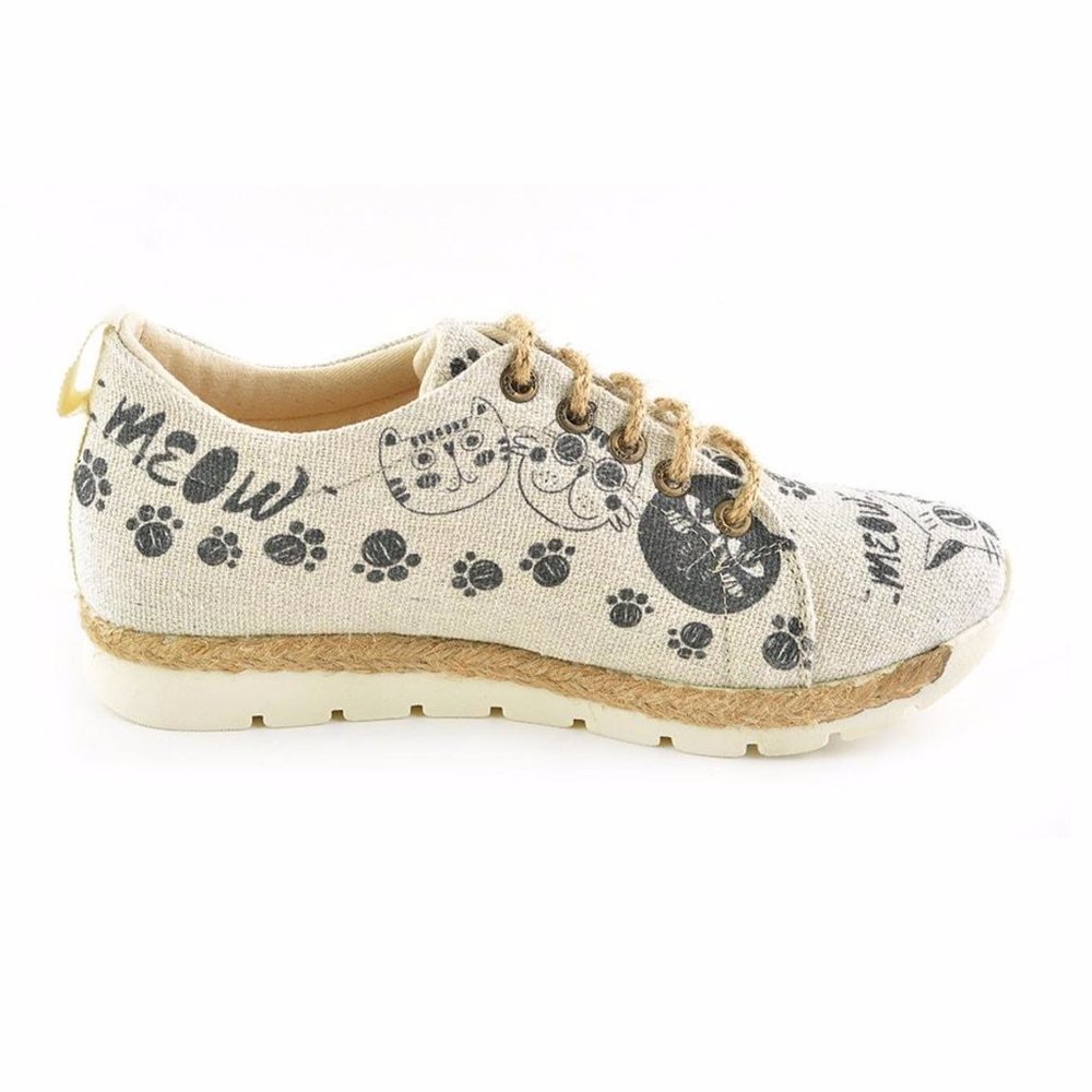 Goby Shoes - Meow Black Cat Sneakers - Picture 5 of 6